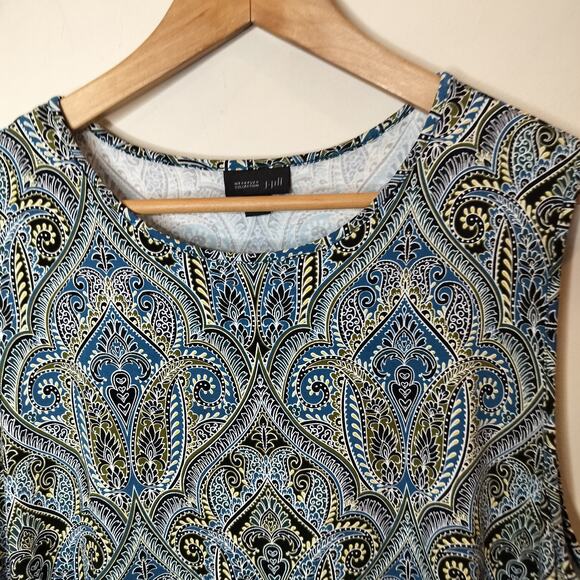 J Jill Wearever Collection Tunic Tank Top Floral Paisley - Picture 7 of 11